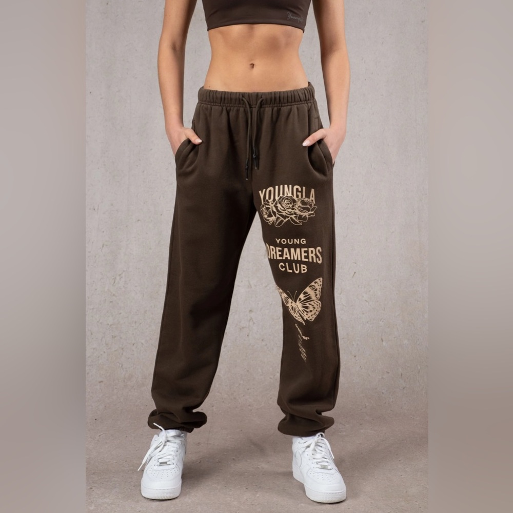 YoungLA W211 DREAMERS JOGGERS Brown Sz Xsmall